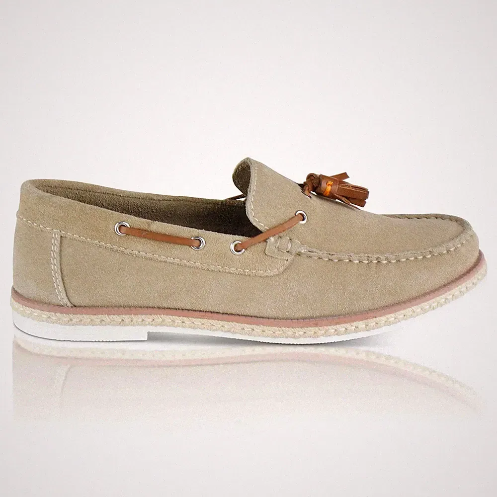Silver Street London Milford Herren Wildleder Slipper Komfort Leger Beige Halbschuhe