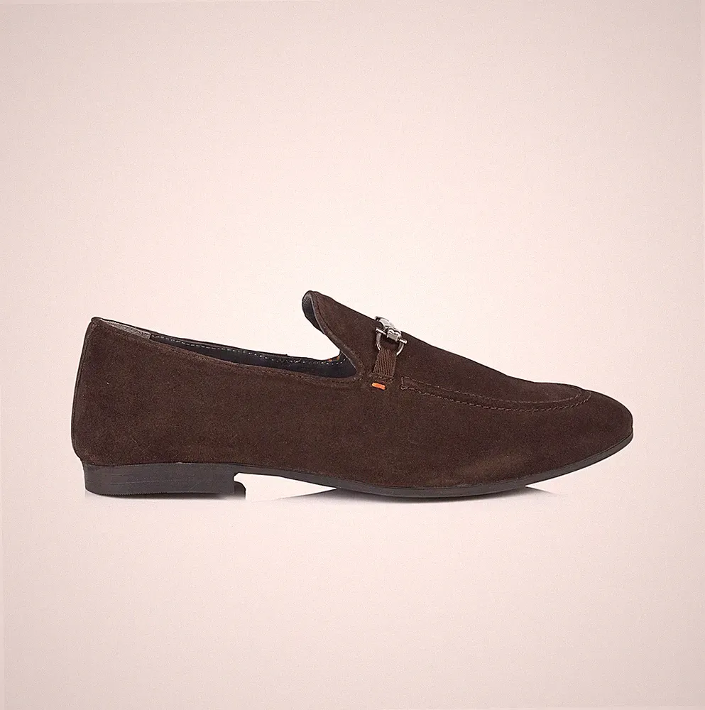 Silver Street London Tottenham Herren Wildleder Slipper Komfort Formell Braun Halbschuhe