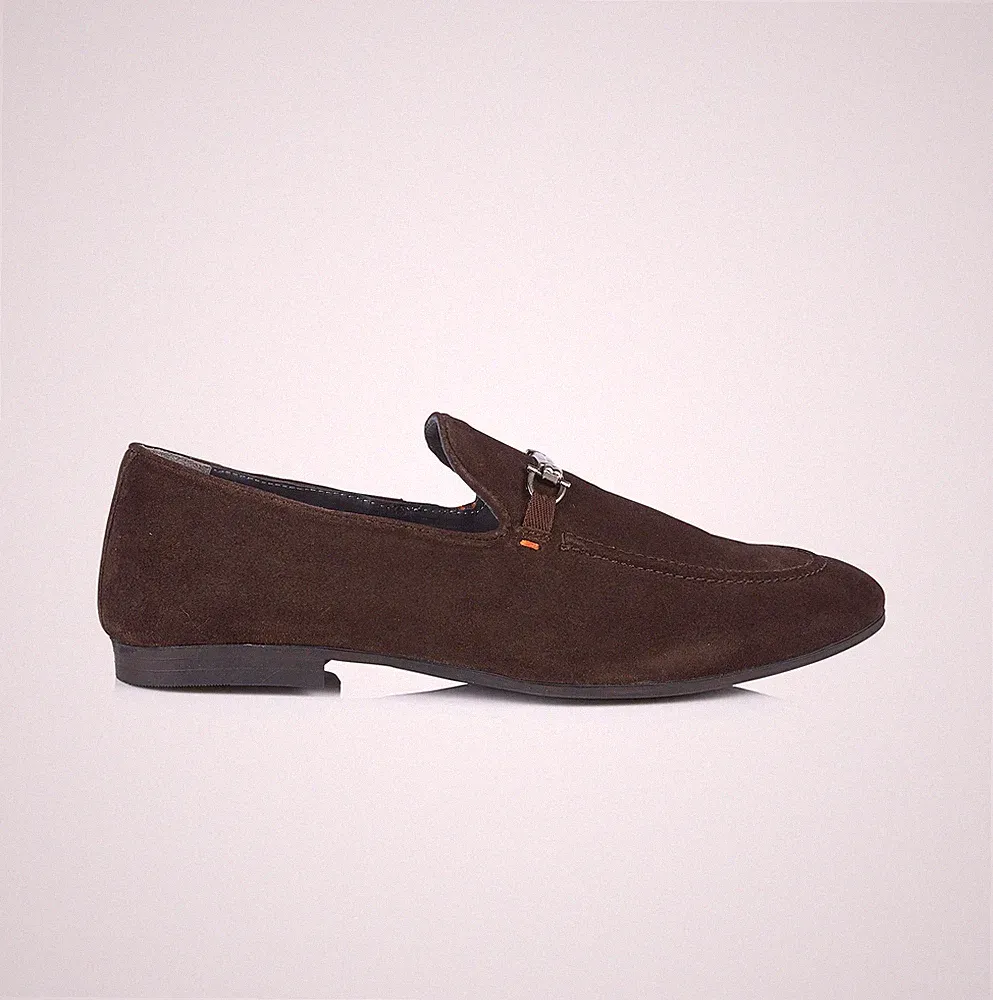 Silver Street London Tottenham Herren Wildleder Slipper Komfort Formell Braun Halbschuhe