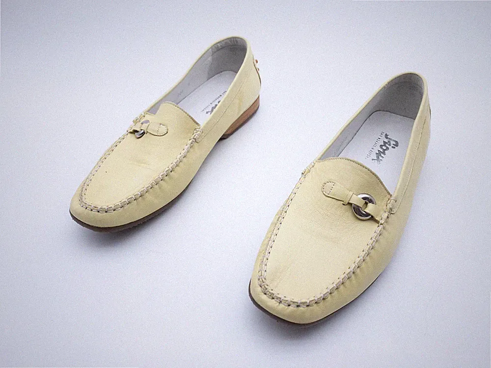 Sioux Damen Slipper Loafer Halbschuh Schlupfschuh gelb Gr 40,5 EU Art 36162-20