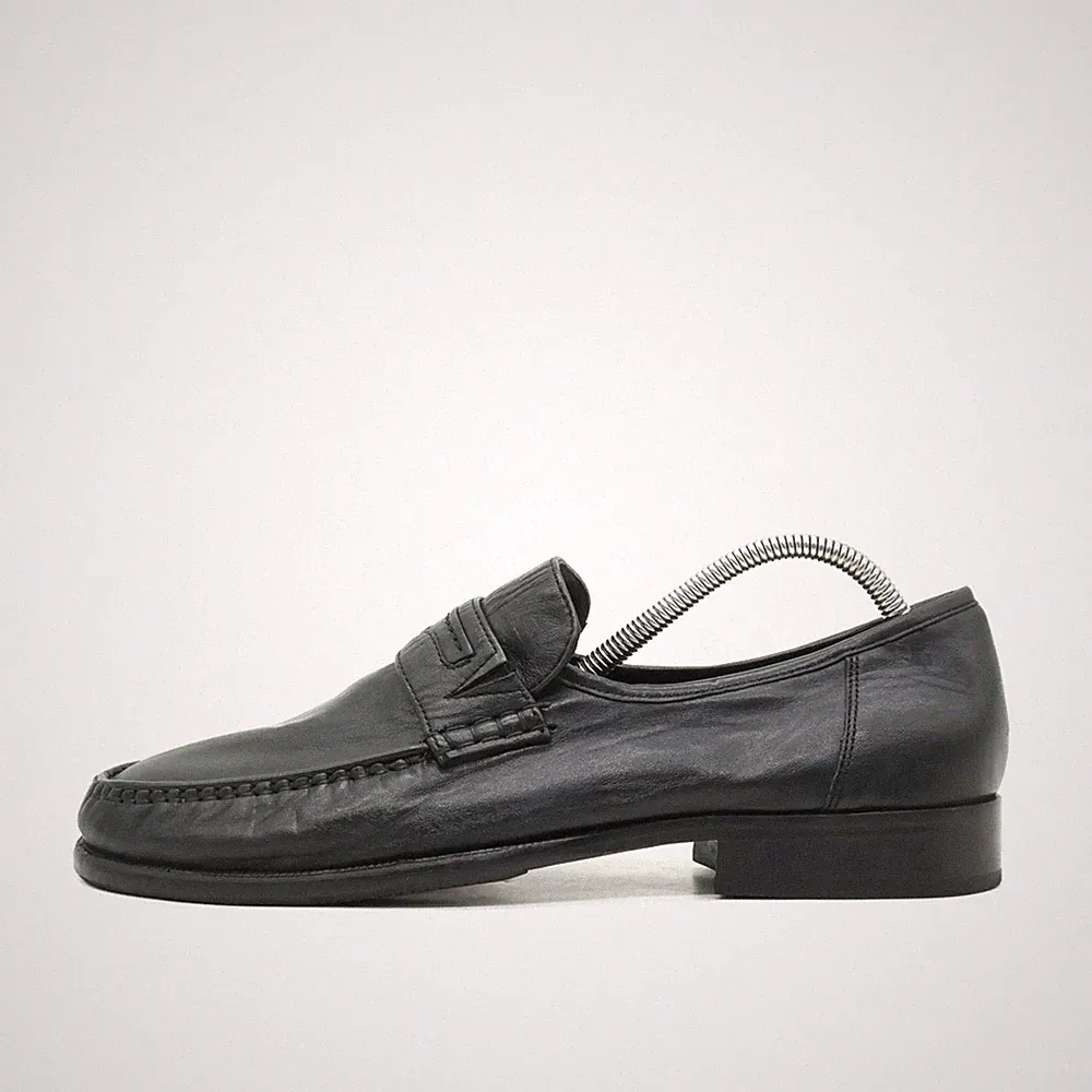 Sioux Herren Slipper EU 42.5 Loafer Klassik Schwarz Echtleder Bequem Mokassin