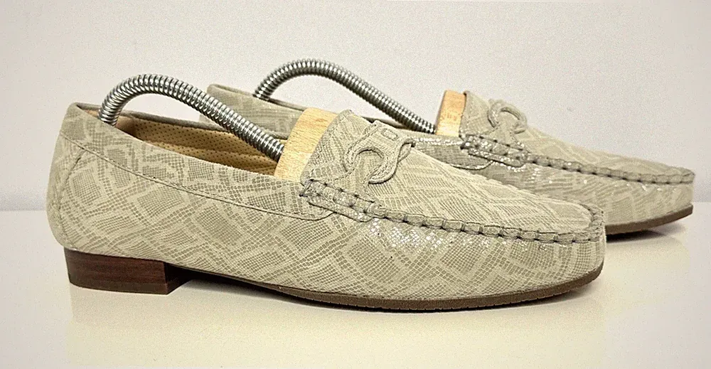 Sioux Lack Leder Loafer Slipper 4.5 F/37.5 Mokassins Halbschuhe Ballerinas 9776