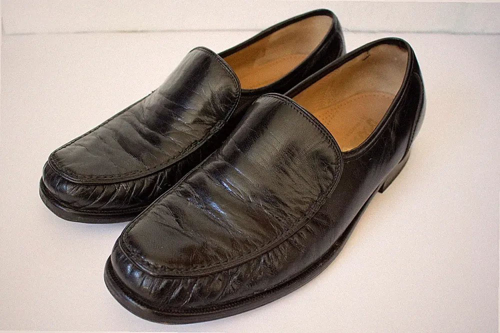 Sioux Leder Slipper Halbschuh Gr. 42,5 (8,5) Schwarz Mokassin Loafer