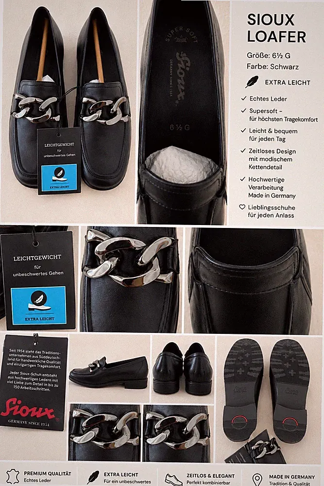 Leicht Loafer mit Kette