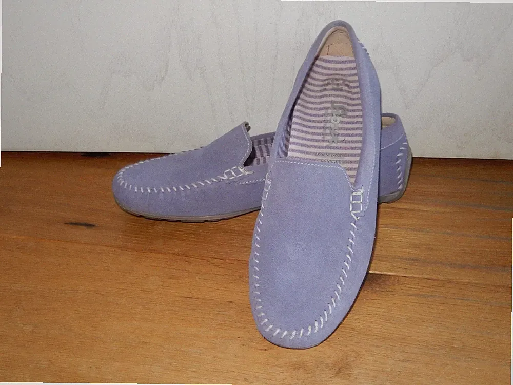SIOUX Mokassins /Loafers Sllpper Gr. 38 /5 LILA NEU