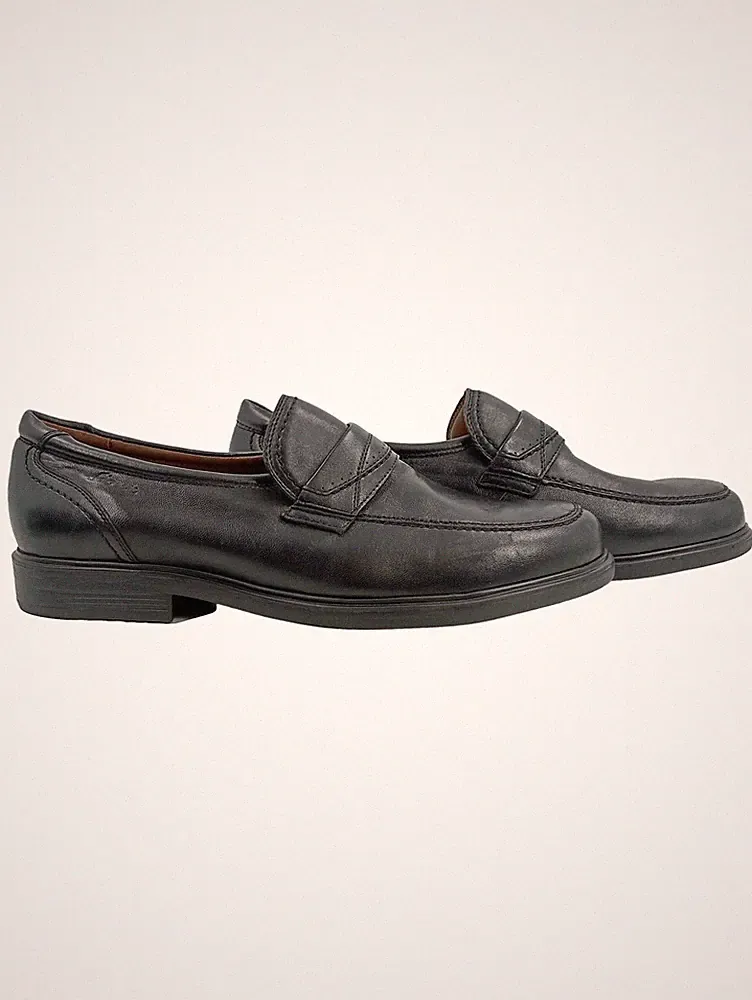 Sioux Slipper Herren Leder Schwarz Gr. 44.5 Loafer Klassisch Business