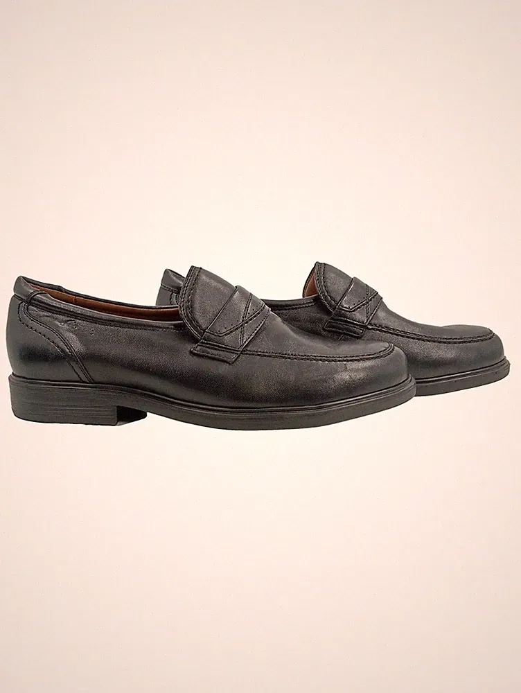 Sioux Slipper Herren Leder Schwarz Gr. 44.5 Loafer Klassisch Business