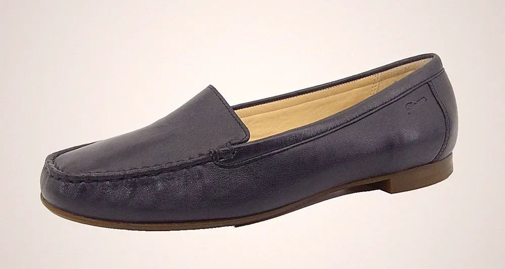 Sioux Super SOFT Slipper Mokassin Loafer Halbschuhe Schuhe Blau Gr. 40,5 - 7 F