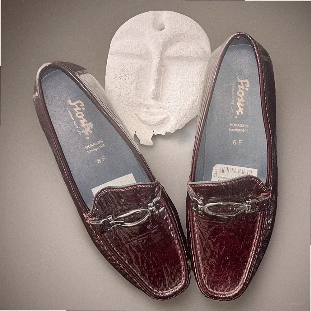 Siox Loafer 39 ,bordeaux rot,Lackleder neu,super