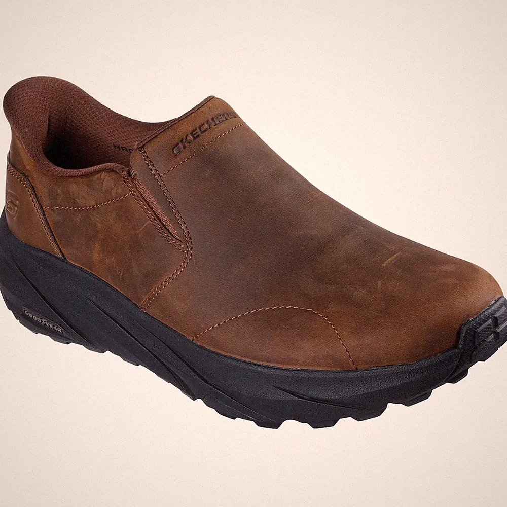 Skechers Conner Rayne Herren Mokassins Aus Dunkelbraunem Leder