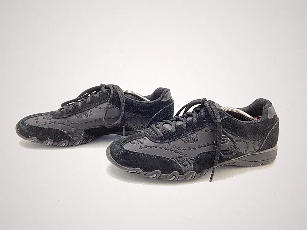 Skechers Damen Halbschuhe Schnürer Loafers Comfort Schwarz Gr. 38 (UK 5)