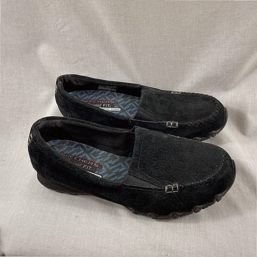 Skechers Damen Schwarz Biker Roamer Sneaker Flats Memory Foam UK 5 EU 38 US 8