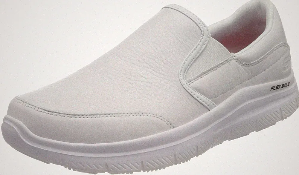 Skechers Flex Advantage Sr Bronwood, Herren Halbschuhe, Weiß, 43 EU