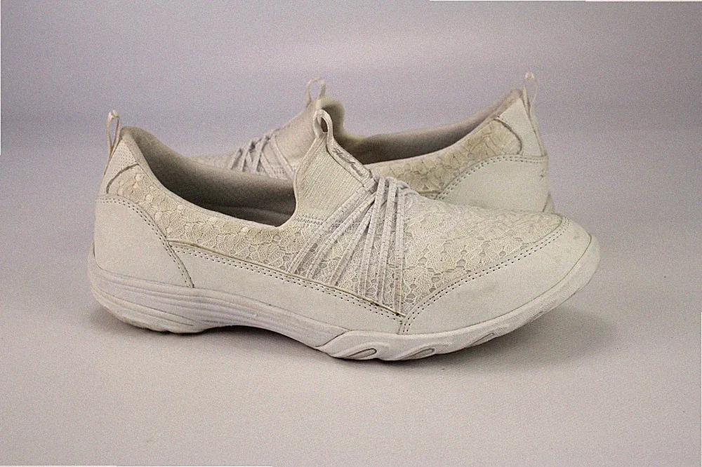Skechers Gr.38 Damen Halbschuhe Sneaker Slipper Loafers Weiß TOP i 660