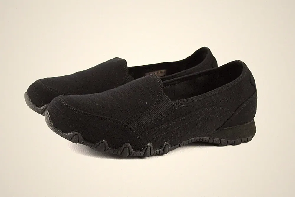 Skechers Gr.38 Damen Komfort Ballerinas Slipper Loafers Bequem Schwarz TOP R 627