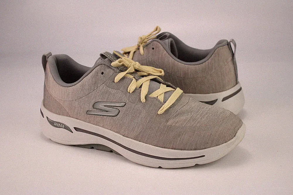 Skechers Gr.40 Damen Halbschuhe Sneaker Slipper Loafers Taupe TOP i 669