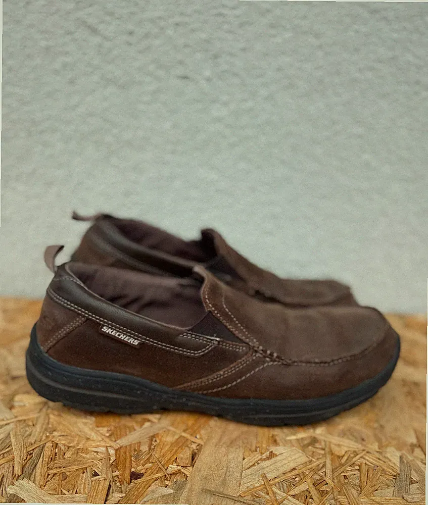 Skechers Harper Forde Relaxed Fit Slipper Halbschuhe Herren UK 8 EU 42 Leder Schuhe