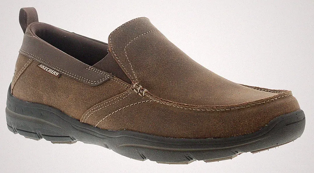 Skechers Herren Freizeitschuhe Harper Forde Memory Foam dunkelbraun UK Größe