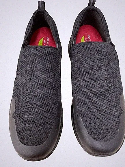 Skechers Men’s Work Slip Resistant Air-Cooled ArchFit Slip On Shoes Black 13