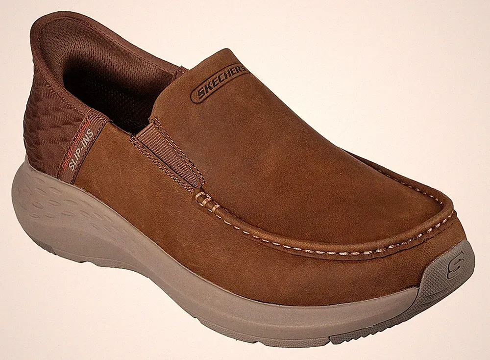 SKETCHERS Herren WEITE PASSFORM Slipper freihändig Halbschuh Stil Leder Schuhe-UK 6-15