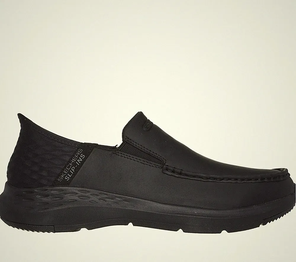 SKETCHERS Slipper Herren Mokassin Halbschuh GogaMat Arch Leder Komfortschuh - UK 6-12
