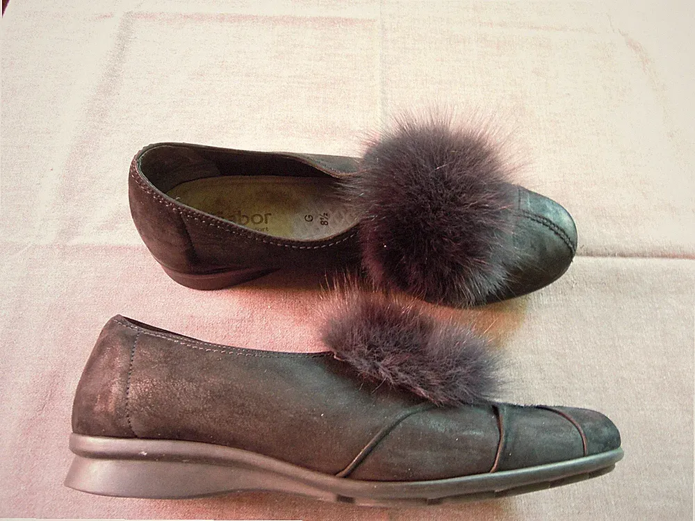 Slipper GABOR Größe 42 2/3 bzw. 8,5 Schwarz Loafer Leder Innenlänge ca. 28 cm