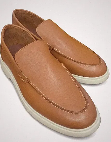 Slipper Herren El Torero Echtleder Hellbraun Mokassin Loafer Spanien