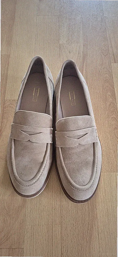 Slipper / Loafer, Damen, beige, Gr.39, 5th Avenue von Deichmann, Wildleder