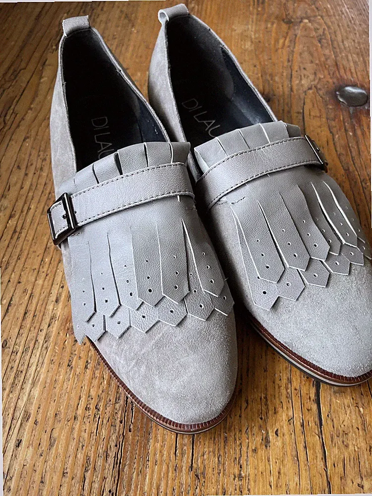 Slipper Schuhe Di Lauro Grau Neu 39 Loafer