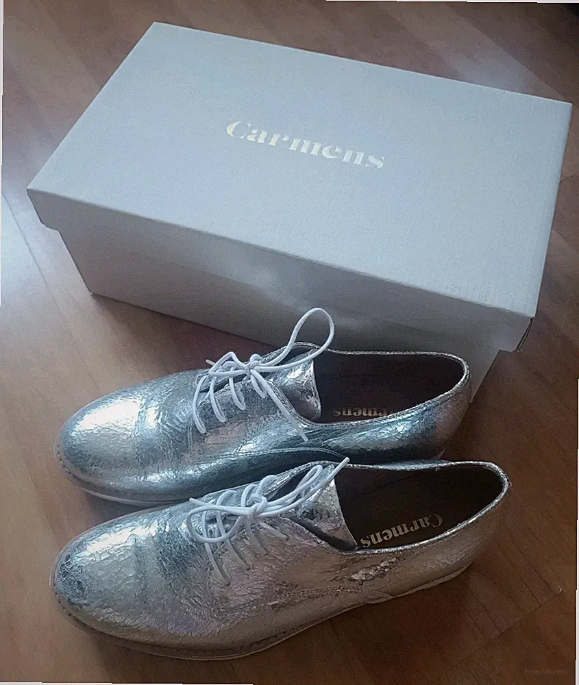 Sneaker Loafer Damen Silber Gr. 38 Leder