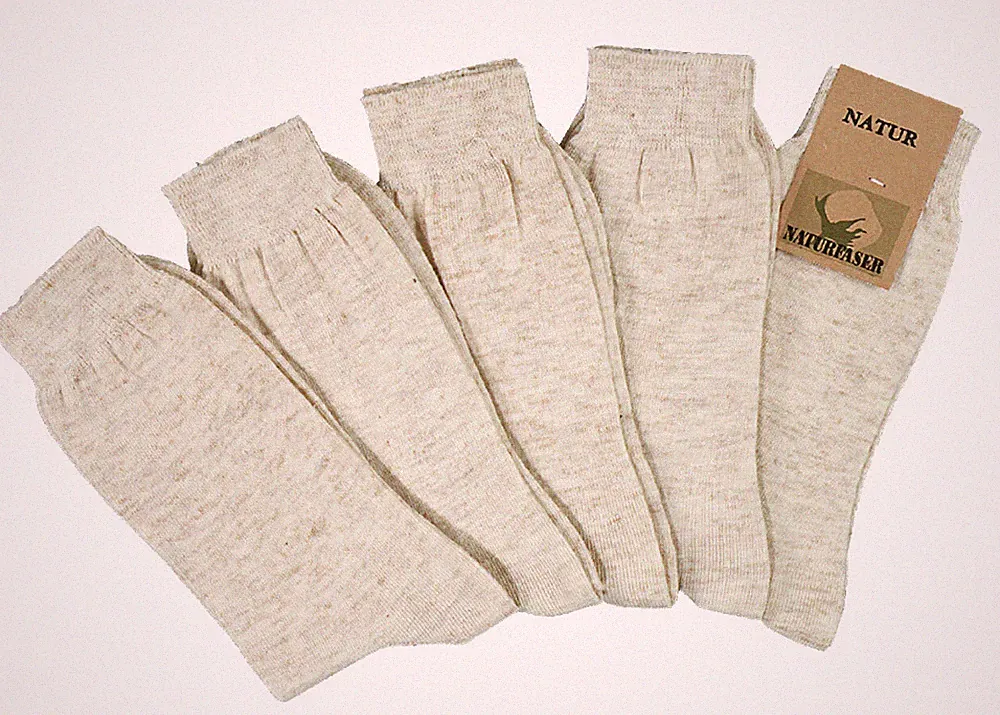 Socken mit Leinen und Baumwolle, für Damen und Herren 1 Paar