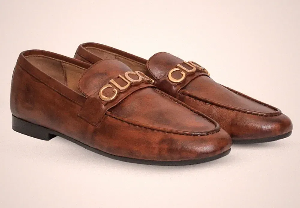 Solento handgefertigte braune Leder Mokassins Halbschuh elegante neue Schuhe für Herren Hochzeit