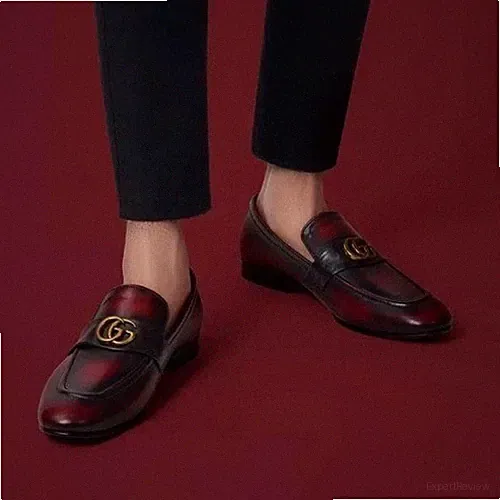 SOLENTO HERREN HANDMADE LEDER SCHUHE, HALBSCHUHE MODE SCHUHE FÜR HERREN, BURGUND
