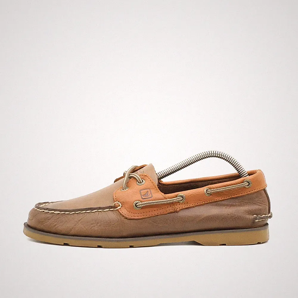Sperry Herren STS11695 Schuhe Braun Leder Top-Sider Bootsschuh EU 41.5