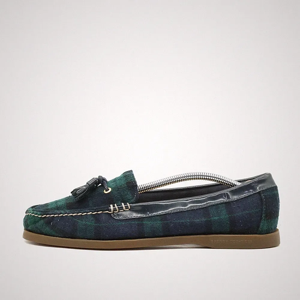 Sperry Top-Sider Damen 9531260 Mokassin Blau Grü Textil Sohle Loafer EU 42.5