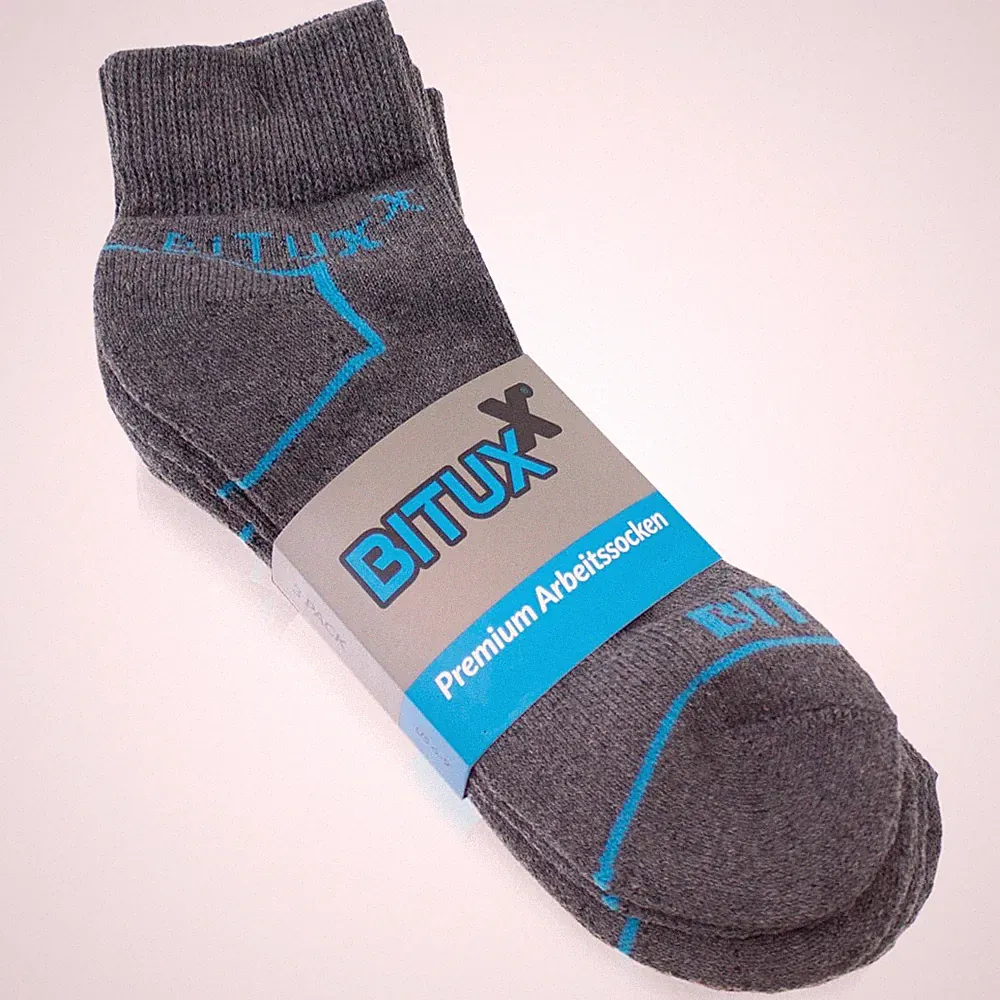 Sportsocken Arbeitssocken Freizeitsocken Unisex Socken Quaters Grau Bituxx