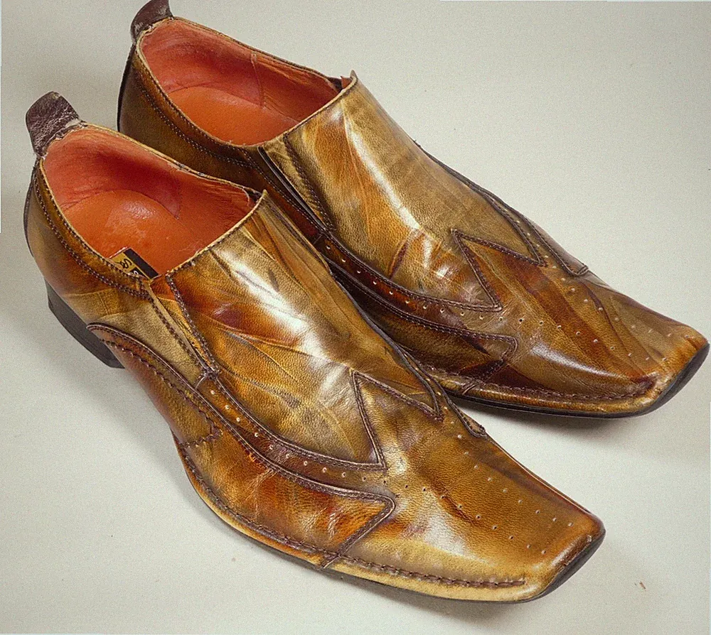 Stacy Adams Designer Kidskin feines Muster Leder Halbschuhe Schuhe Spitze Frühling 9,5 UK