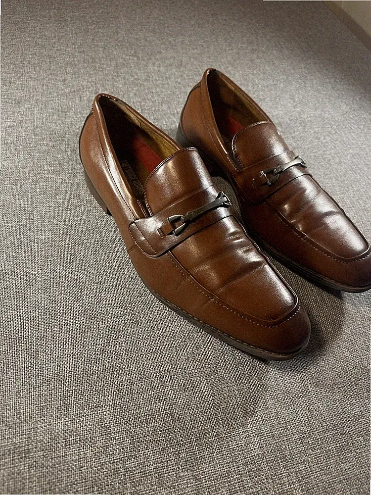 Stacy Adams Novak Loafers Men’s 12M Cognac Brown Bit Dress Shoes 21540-221