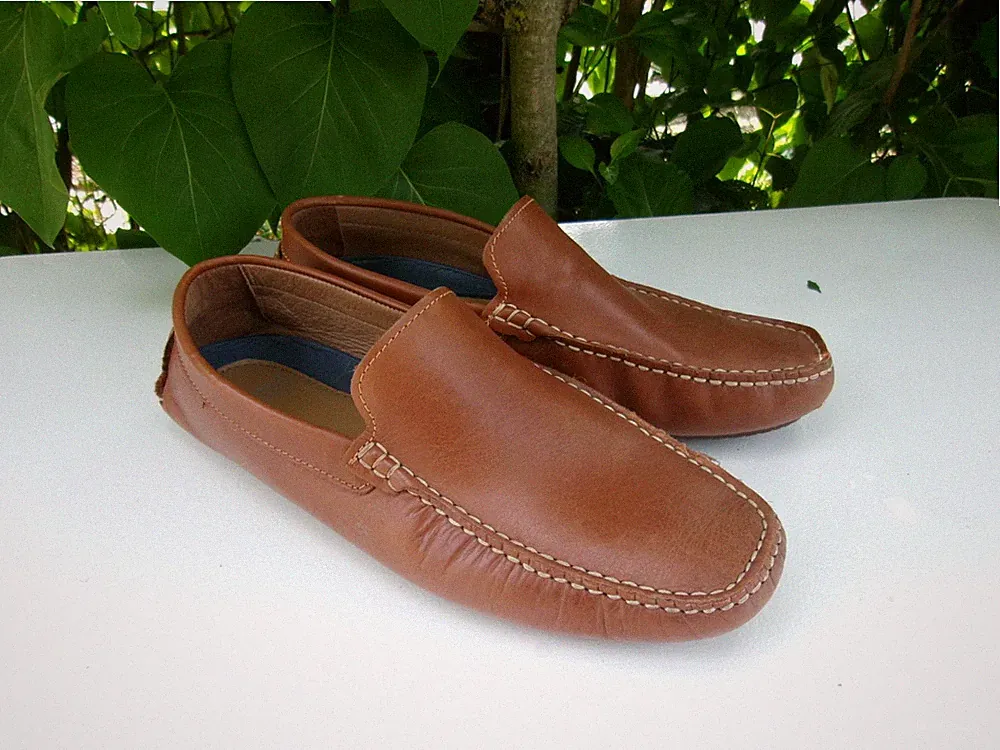 Stadtschuh Mokassin Boot Frankreich Arno 41 Leder braun Schlupf Made Portugal