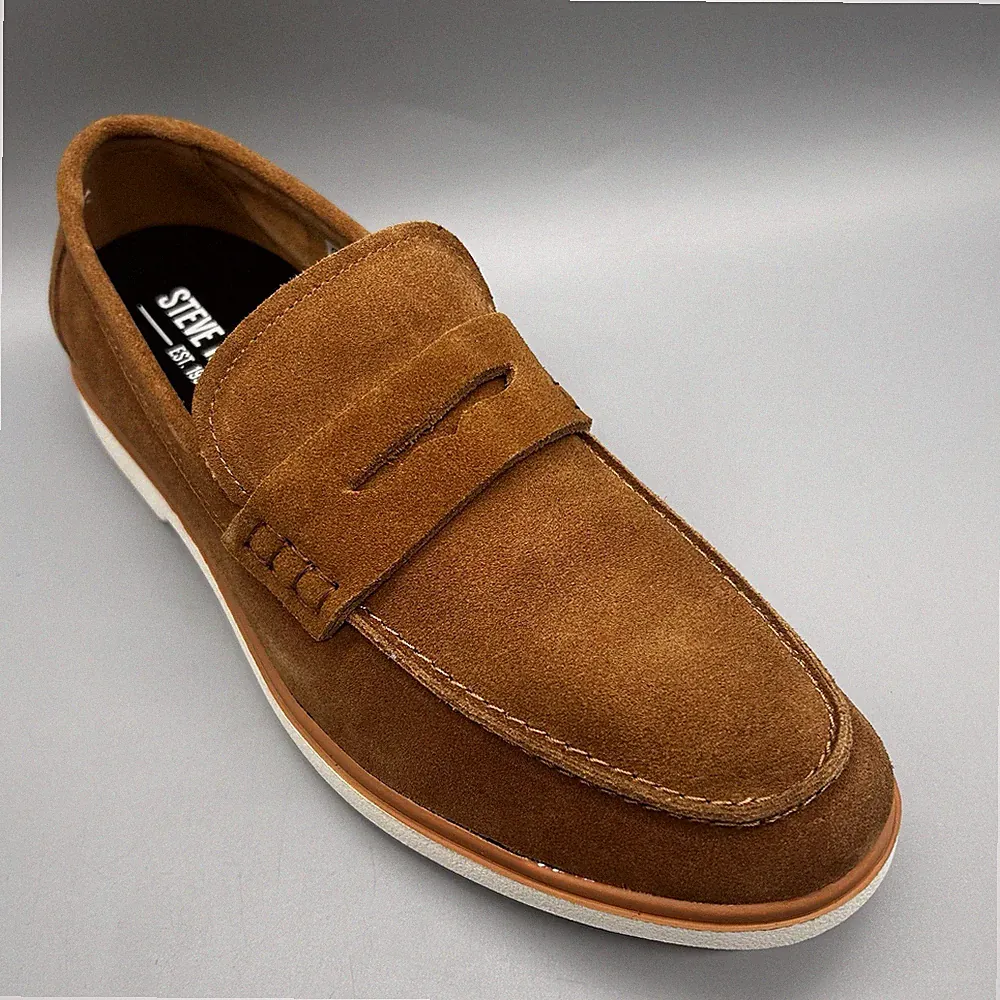 Steve Madden Charley Cognac Wildleder Braun Herren Uk 8 Schuhe Halbschuhe
