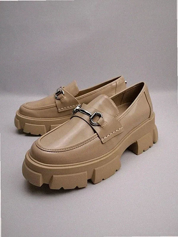 Steve Madden Chunky Loafer Damen Schuhe Gr 39 Beige Neu ohne OVP