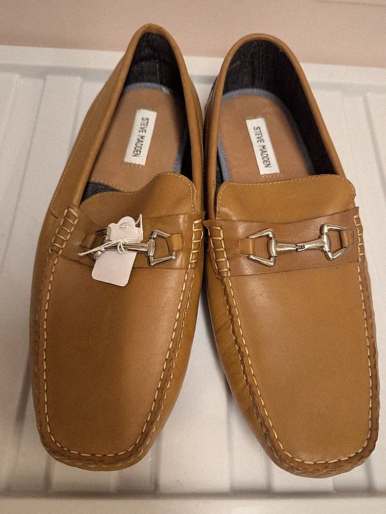 Steve Madden Driving Mokassin Halbschuhe Gr. 11 D Herren Schuhe Ackron Braun Leder