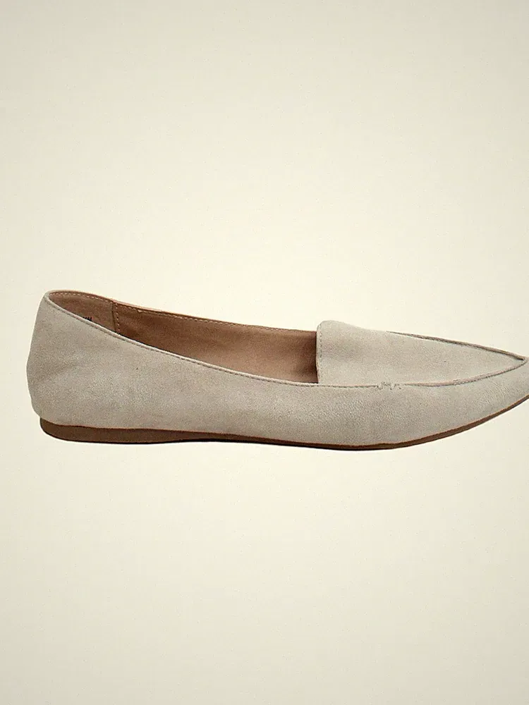 Elfenbein Wildleder-Loafer