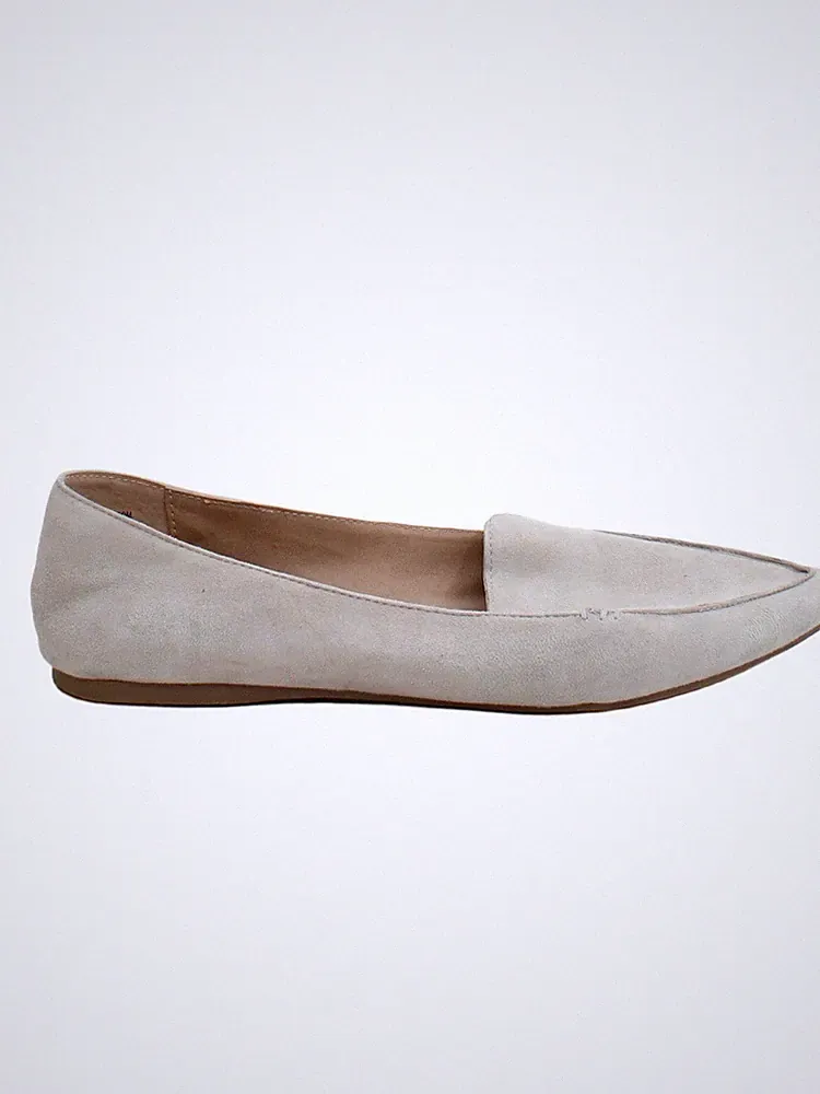 Steve Madden flache Damenschuhe UK 10 cremefarben 100 % Wildleder Loafer