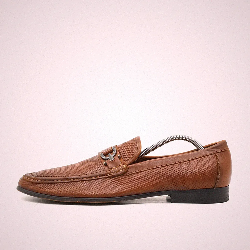 Steve Madden Herren Slipper EU 46 CHIVAN Braun Leder Echtes Loafer