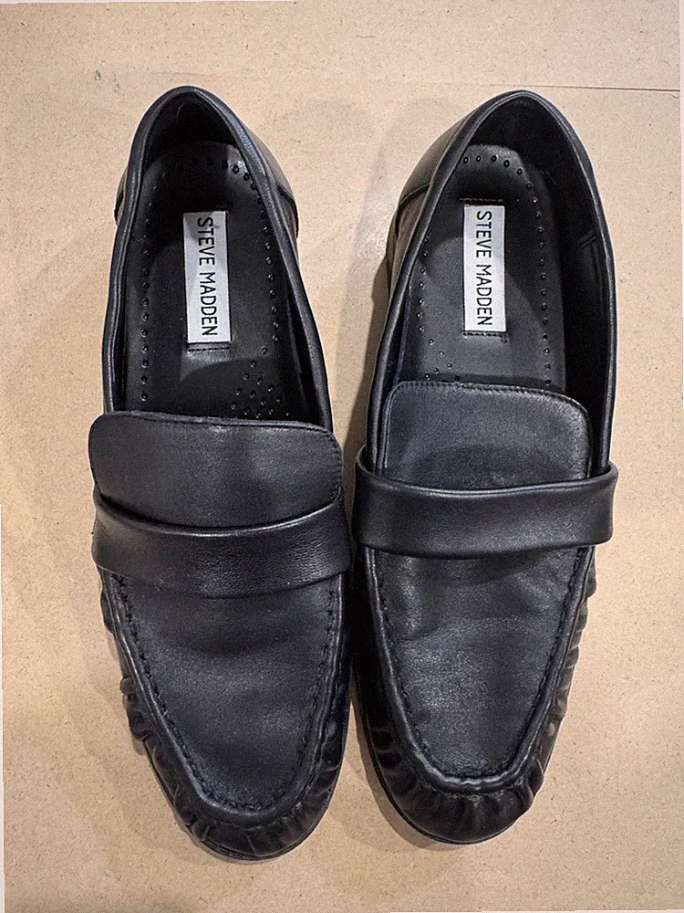Steve Madden Women Loafer Shoes Black Size 9