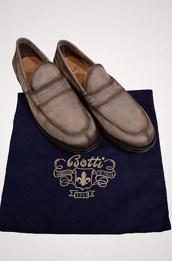 STIEFEL Herrenschuhe MOKASSIN gefüttert SOMMER KALBSLEDER WILDLEDER taupe