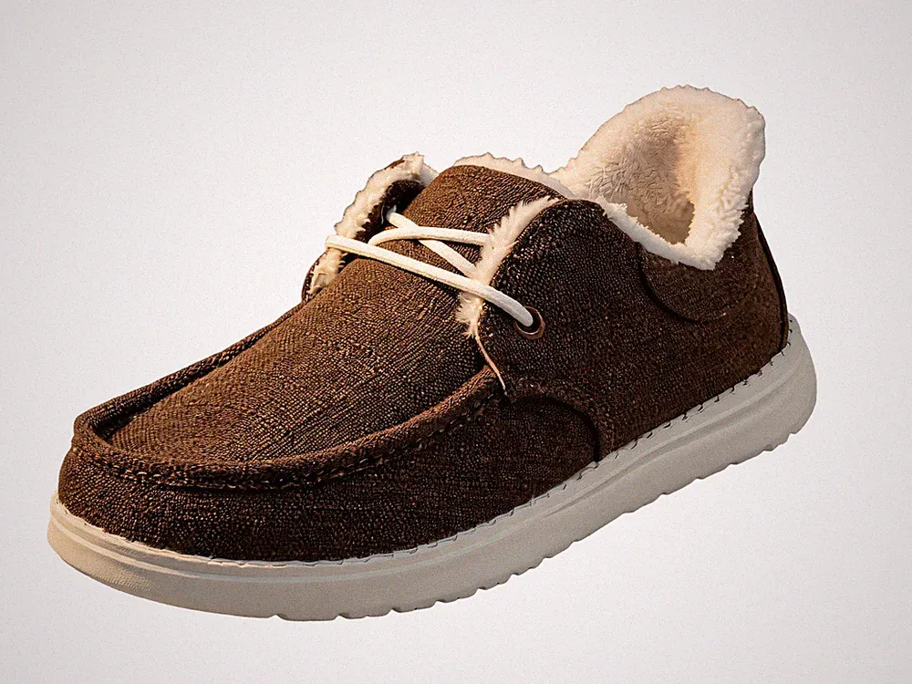 STQ Women Orthopedic Slip On Shoes Arch Support Plantar Fasciitis Canvas Loafers