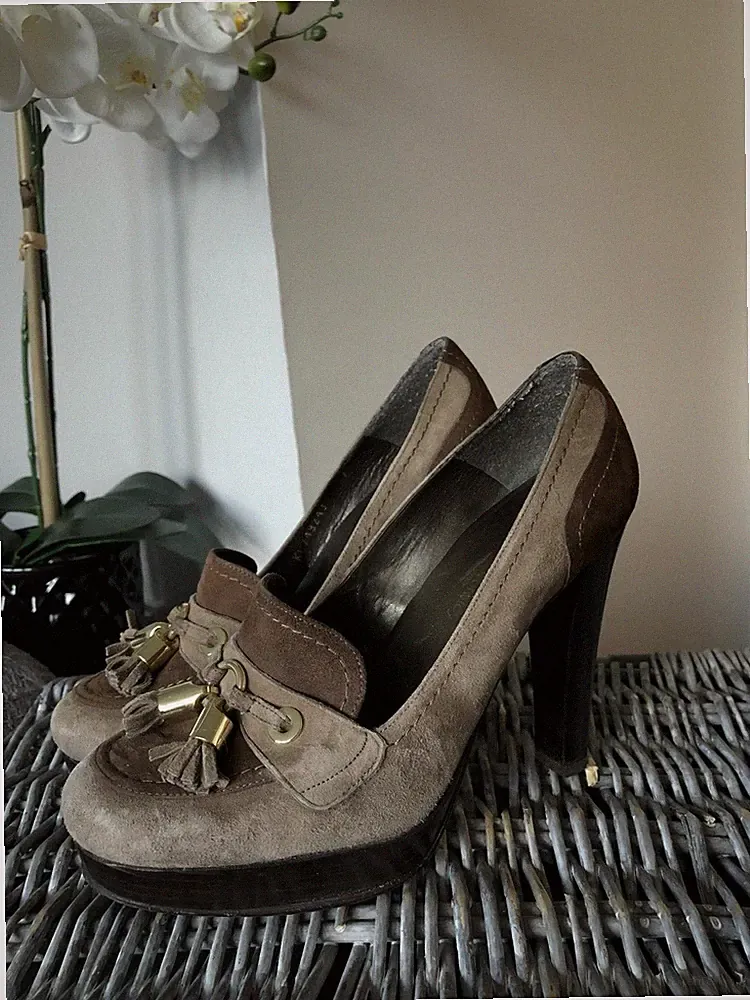 Stuart Weitzman Schuhe Russell & Bromley Loafer Plateau Heels US 7 / UK 5