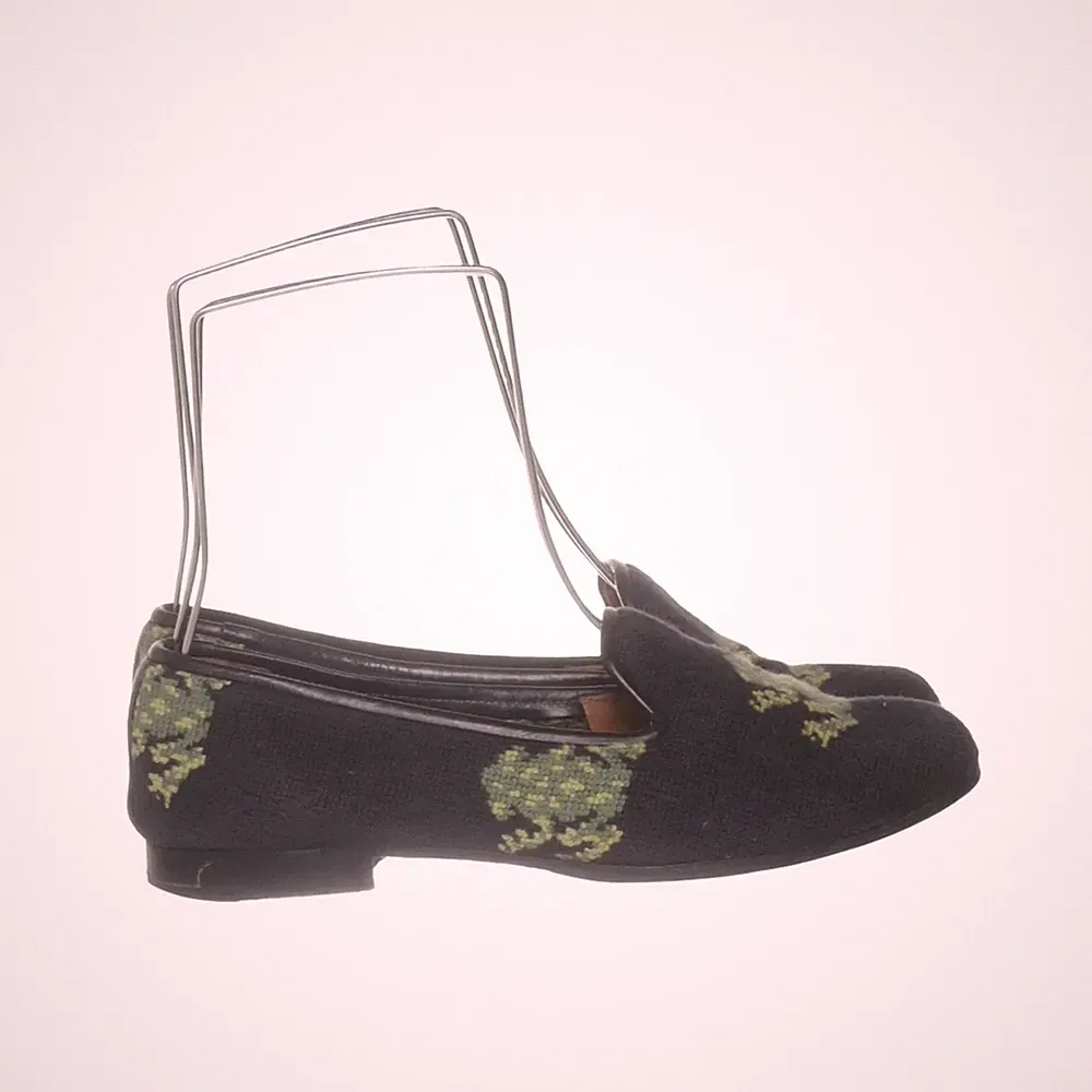 Stubbs & Wootton, Loafers, Größe: 40 1/2, Leder, Schwarz/Grün, Herren #nnA